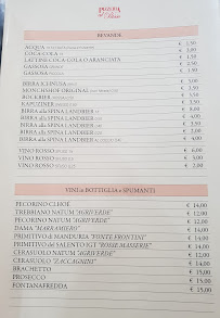 Menu du Al Passo à Passocordone