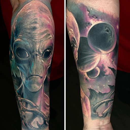 Explore tattoo ideas basketball, creative tattoo ideas in Roseville, available at Emerald Tattoo & Piercing - Roseville