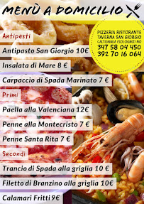 Menu du Ristorante Pizzeria Taverna San Giorgio à Caltignaga