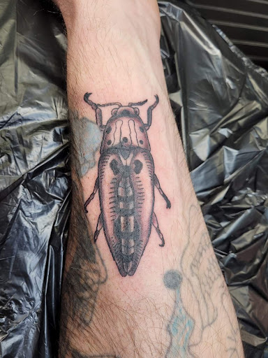 Explore witch hat tattoo ideas, creative tattoo ideas in Syracuse, available at Goblins Den Tattoo