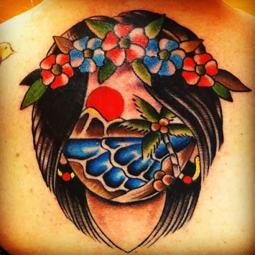 Explore cool shoulder tattoo ideas, creative tattoo ideas in Albany, available at Dead Presidents Lounge