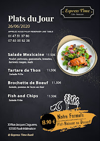 Restaurant français EXPRESS TIME RUEIL-MALMAISON à Rueil-Malmaison (le menu)