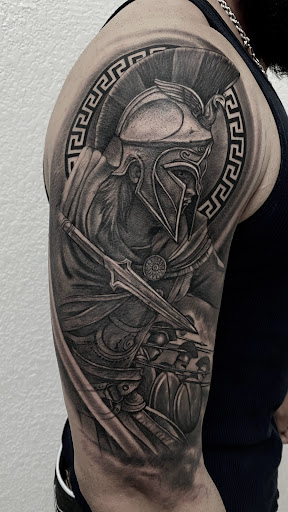 Explore bulldog tattoo ideas, creative tattoo ideas in Round Rock, available at TONALink Tattoo