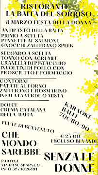 Carte du LA BAITA DEL SORRISO à Parona