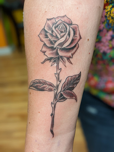 Explore crime scene tattoo ideas, creative tattoo ideas in Shakopee, available at Crazy Lady Ink LLC