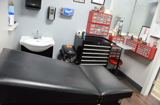 Explore front shoulder tattoo ideas, creative tattoo ideas in Bradley, available at Oak and Ember Tattoo