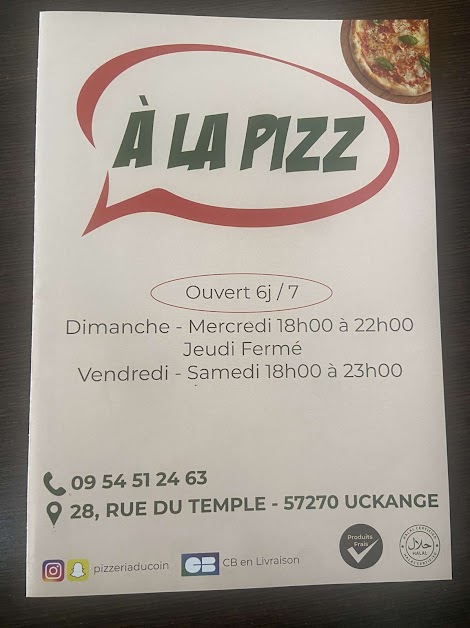 Pizzeria Du Coin 57270 Uckange