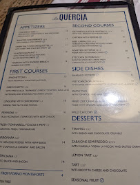 Osteria La Quercia à Rome menu