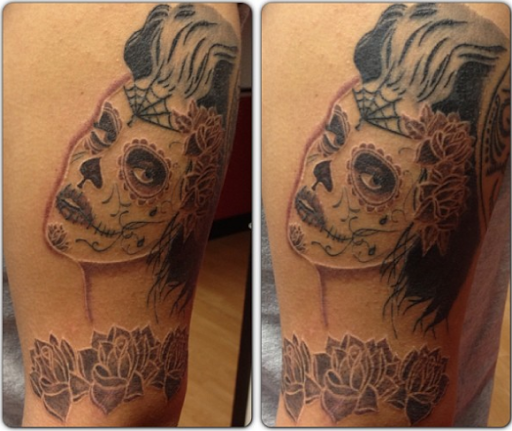 Explore cool half sleeve tattoo ideas, creative tattoo ideas in Randolph, available at Expressive Ink Tattoo