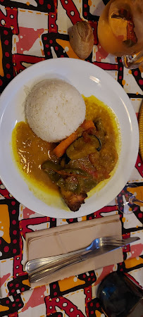 Poulet au curry du Restaurant de spécialités d'Afrique de l'Ouest Le Village à Paris - n°11
