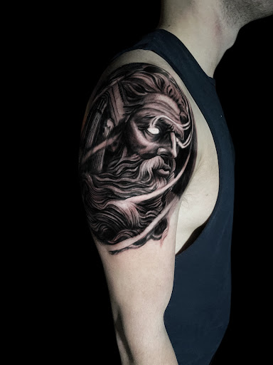 Explore dotwork tattoo ideas, creative tattoo ideas in Johnson City, available at Gold Cross Tattoo Co.