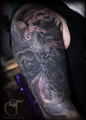 Explore grieving tattoo ideas, creative tattoo ideas in Houlton, available at Crowes Tattoos