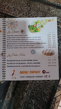 Carte du Le Génie Restaurant Marocain à Hayange