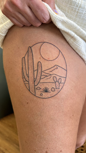 Explore cyberpunk tattoo ideas, creative tattoo ideas in Yucca Valley, available at Love Always Tattoo