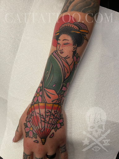 Explore small alice in wonderland tattoo ideas, creative tattoo ideas in Addison, available at Cat Tattoo