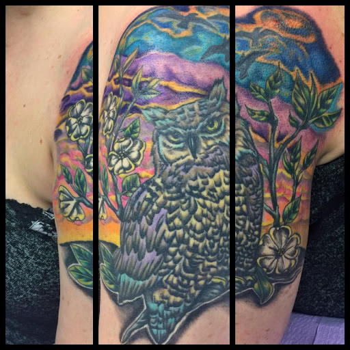 Explore letter tattoo cover up ideas, creative tattoo ideas in Peterborough, available at Eternal Alchemy Tattoo
