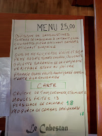 Menu / carte de Le Cabestan à Carantec