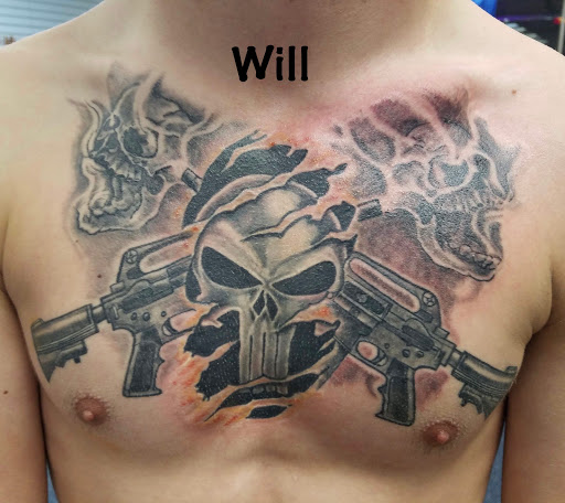 Explore spouse name tattoo ideas, creative tattoo ideas in Kearney, available at Babalus Professional Tattoo Studio