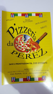 Pizzeria AFRODITE à Spinadesco carte