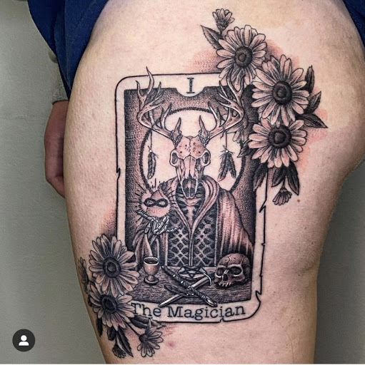 Find skull tattoo ideas for females for your next unique tattoo in Amherst at Wanderlust Tattoo & Piercing