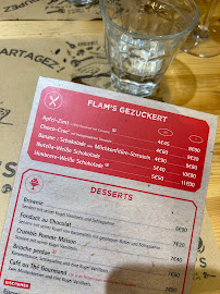 Flam's à Strasbourg menu