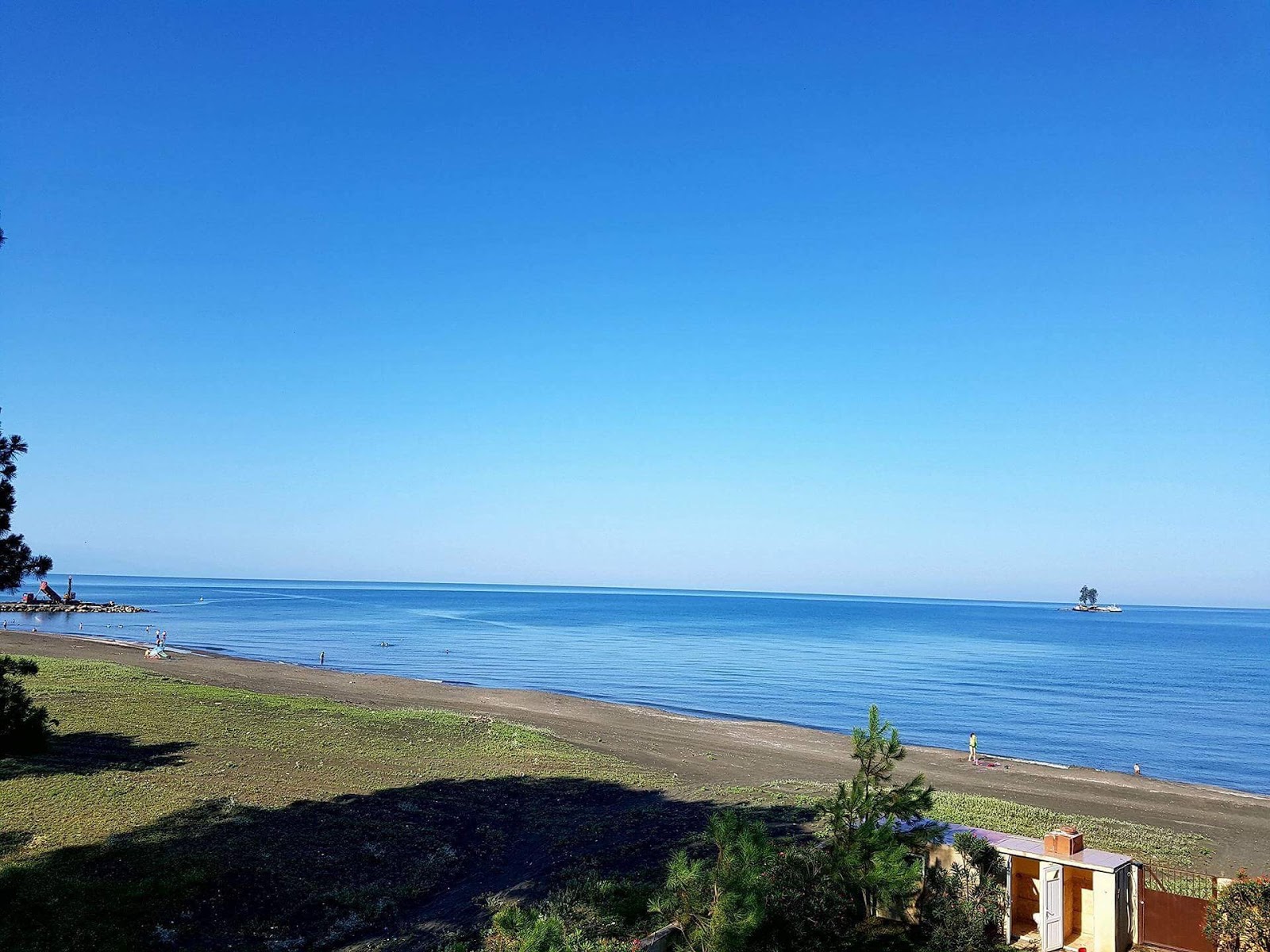 Foto van Maltakva beach met zwart zand oppervlakte