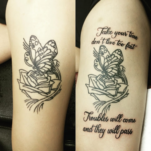 Explore optical illusion tattoo ideas, creative tattoo ideas in Carbondale, available at MsCandyTattoo