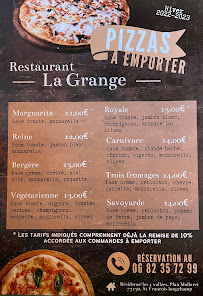 Menu du Restaurant La Grange à Saint-François-Longchamp