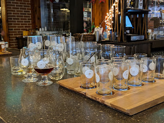 A row of beer taps