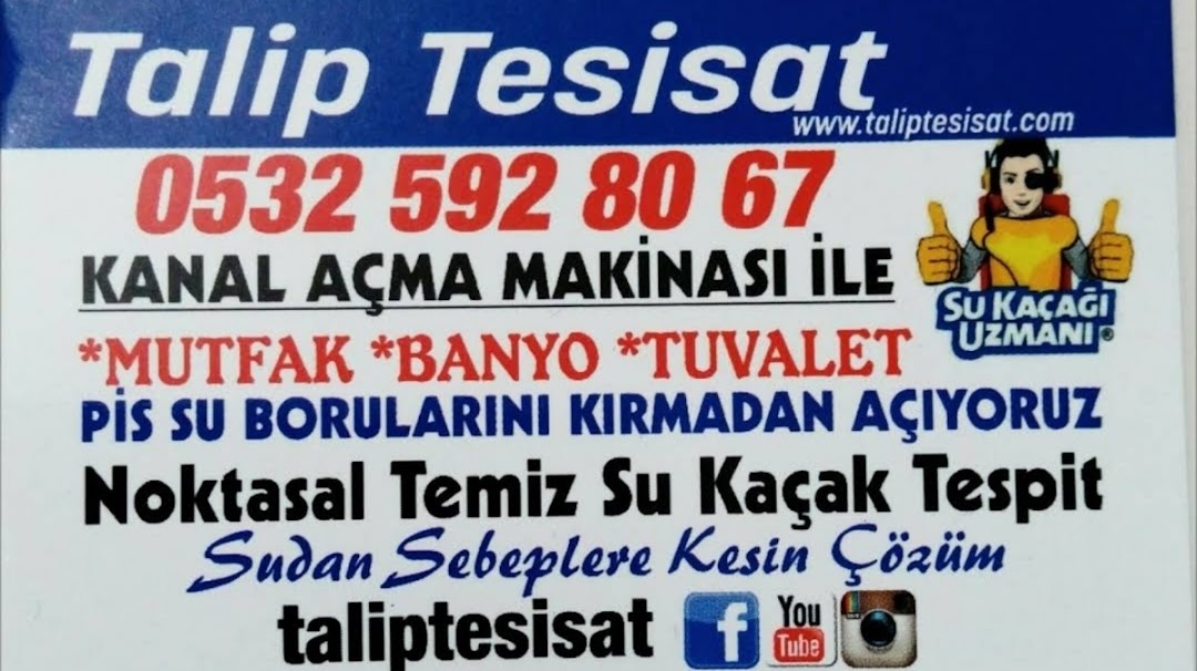 Talip Tesisat Kanal Acma Ariza Tespit