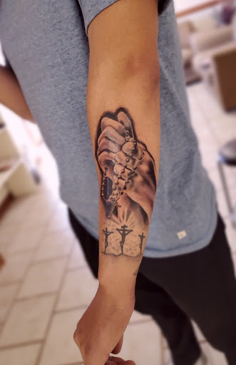 Explore mens tattoo quote ideas, creative tattoo ideas in Stamford, available at KE Tattoo Studio