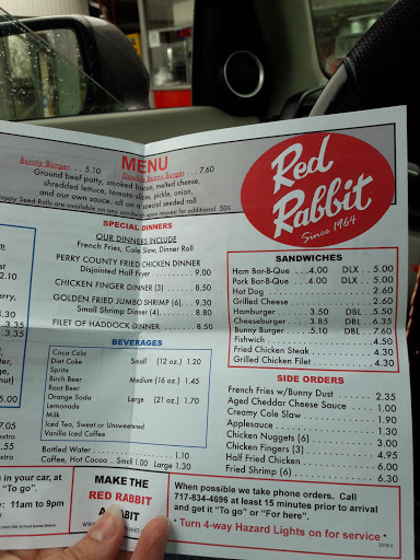 Hamburger Restaurant «Red Rabbit Drive-In», reviews and photos, 60 Benvenue Rd, Duncannon, PA 17020, USA