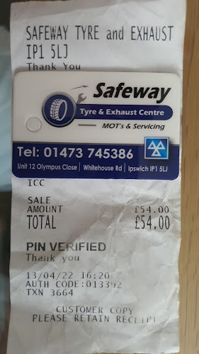 Comments and reviews of Safeway Tyre & Exhaust Centre