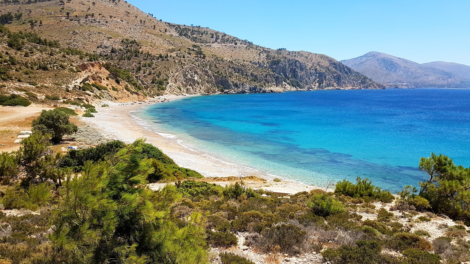 Makri Ammos'in fotoğrafı hafif çakıl yüzey ile