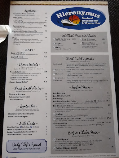 Seafood Restaurant «Hieronymus Seafood Restaurant & Oyster Bar», reviews and photos, 5035 Market St, Wilmington, NC 28405, USA