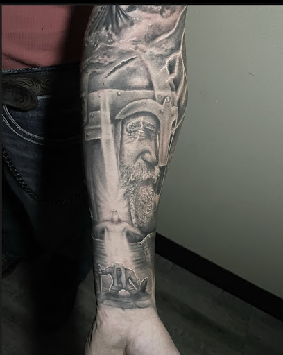 Explore tattoo arm filler ideas, creative tattoo ideas in Kalispell, available at Lawrence INK Design & Tattoo studio