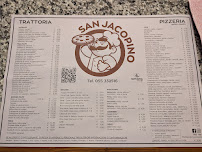 Menu / carte de Pizzeria Trattoria San Jacopino à Florence