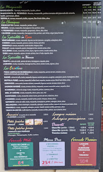 Menu du Pizza Passion à Dijon