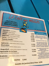 La Cave Aux Moules à Moliets-et-Maa menu