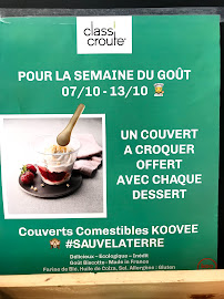 Class'croute à Paris menu