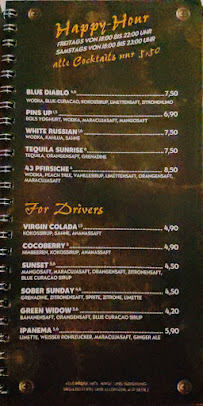 Menu / carte de Needles and pins à Lennestadt