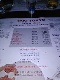 Yaki Tokyo à Saint-Maur menu