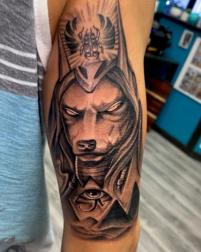 Explore red ink tattoo ideas, creative tattoo ideas in Uvalde, available at Artistik Kreationz 96