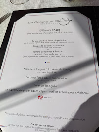 Restaurant français La Calanque Bleue à Sausset-les-Pins (le menu)