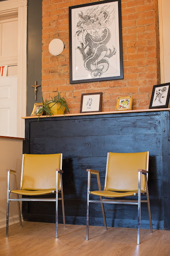 Explore girly half sleeve tattoo ideas for females, creative tattoo ideas in Covington, available at Illuminaut Tattoo