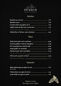 Menu / carte de LeNom Fusion à Bordeaux