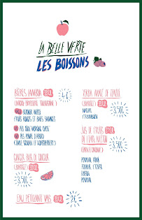 La Belle Verte à Toulouse menu