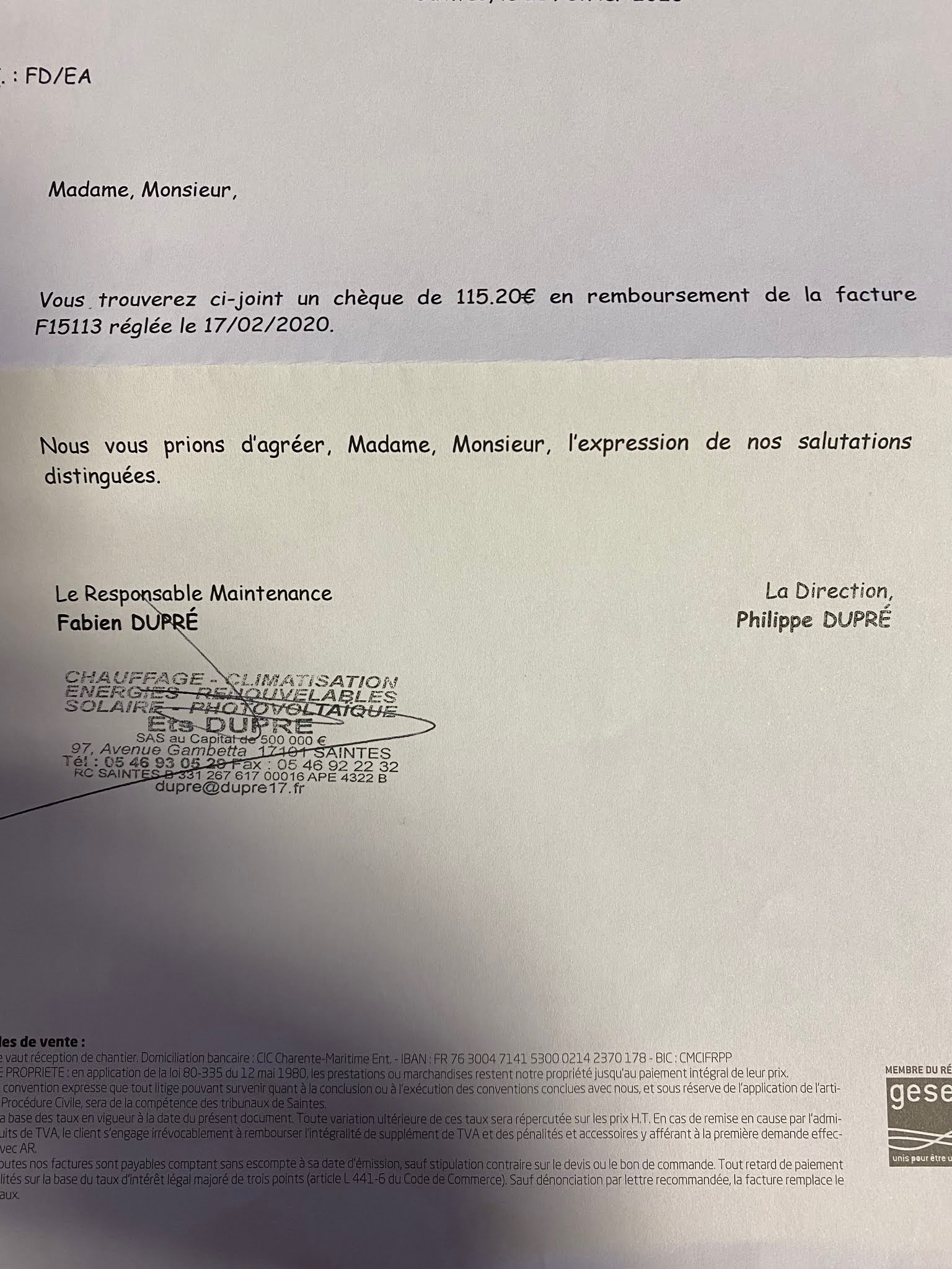 Photo n° 1 de l'avis de thierry.a fait le 12/02/2020 à 12:48