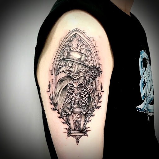 Explore disney tattoo sleeve ideas, creative tattoo ideas in Ambler, available at Tattoo GalaxyAmbler Piercing & Custom Tattoos