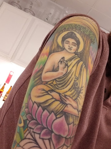 Explore road tattoo ideas, creative tattoo ideas in West Frankfort, available at Beauty Is Pain